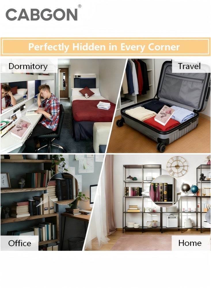 CABGON Diversion Book Safe with Combination Lock, Hidden Book Locker Safe, Metal Book Locker Box for Valuables - Image 5