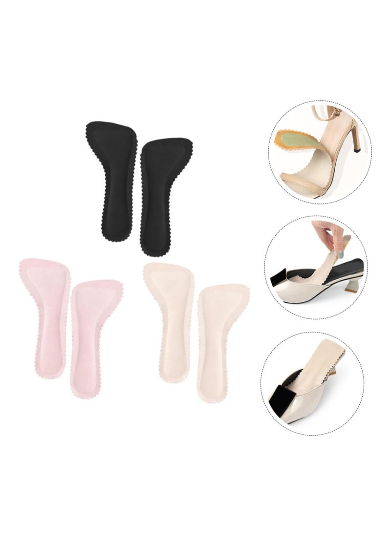 KASTWAVE - 3 Pair Soft Sweat Absorbing High Heel Insole, Self-Adhesive Non-Slip Invisible Insoles for Sandals, Comfort Breathable Shoe Pads for Women Summer Sandals High Heels Use, 39-40 Size - Image 1