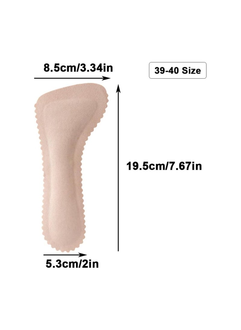 KASTWAVE - 3 Pair Soft Sweat Absorbing High Heel Insole, Self-Adhesive Non-Slip Invisible Insoles for Sandals, Comfort Breathable Shoe Pads for Women Summer Sandals High Heels Use, 39-40 Size - Image 1