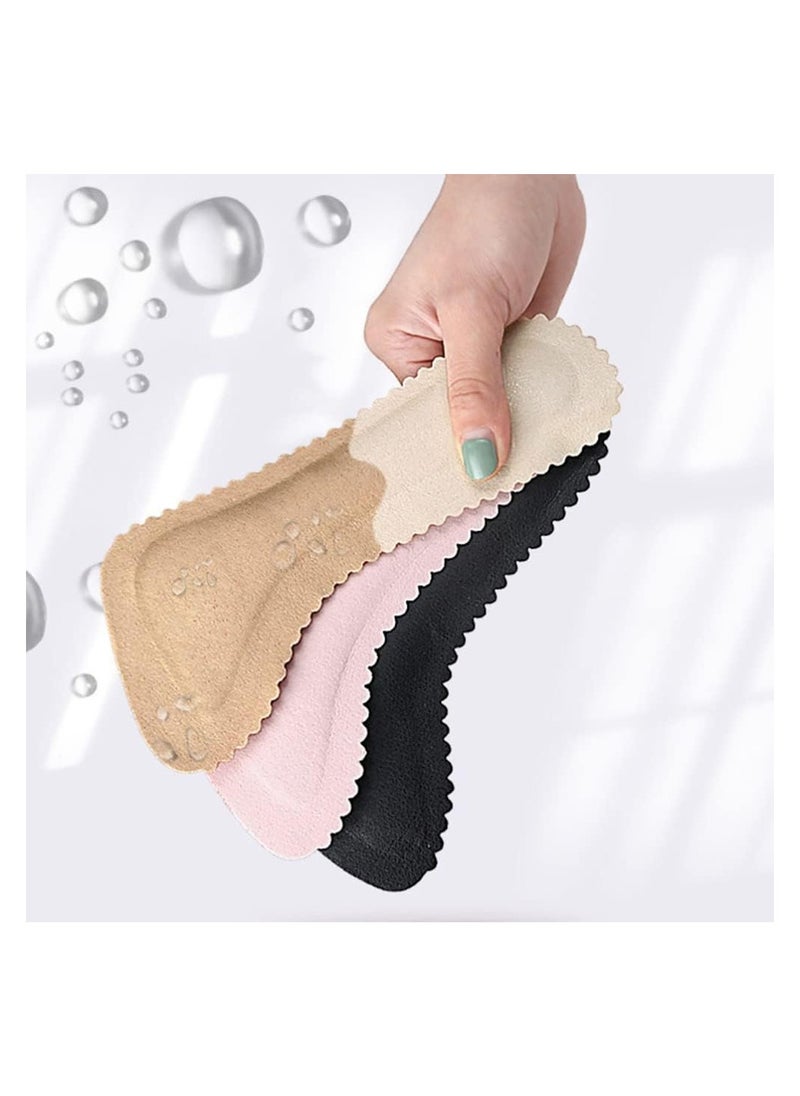 KASTWAVE - 3 Pair Soft Sweat Absorbing High Heel Insole, Self-Adhesive Non-Slip Invisible Insoles for Sandals, Comfort Breathable Shoe Pads for Women Summer Sandals High Heels Use, 39-40 Size - Image 1