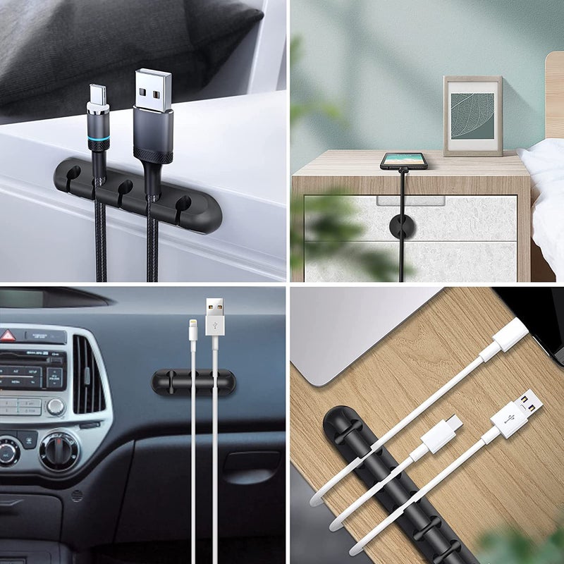 Creative Silicone Storage Hub Charging Cable Sorting Artifact Data Cable Holder Mobile Phone Desktop Organizer - Image 5
