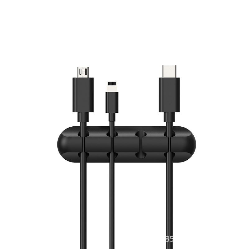 Creative Silicone Storage Hub Charging Cable Sorting Artifact Data Cable Holder Mobile Phone Desktop Organizer - Image 1