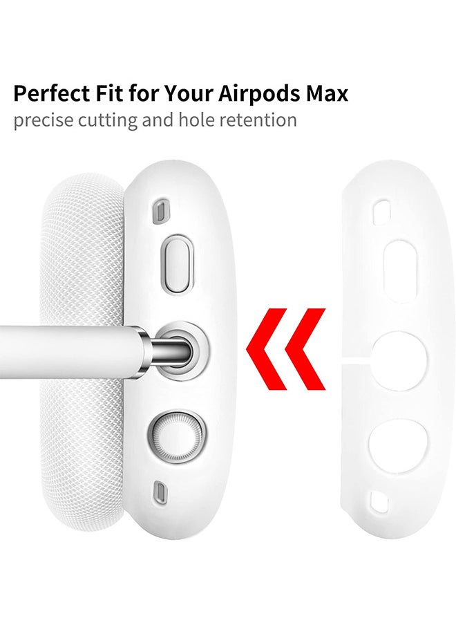 Depend - Silicone Cases Suitable For Apple AirPods Max 3-In-1 Headphones Anti-Scratch Ear Cups Cover Headband Cover And Ear Pad Protector Case Skin Accessories (White) - Image 1