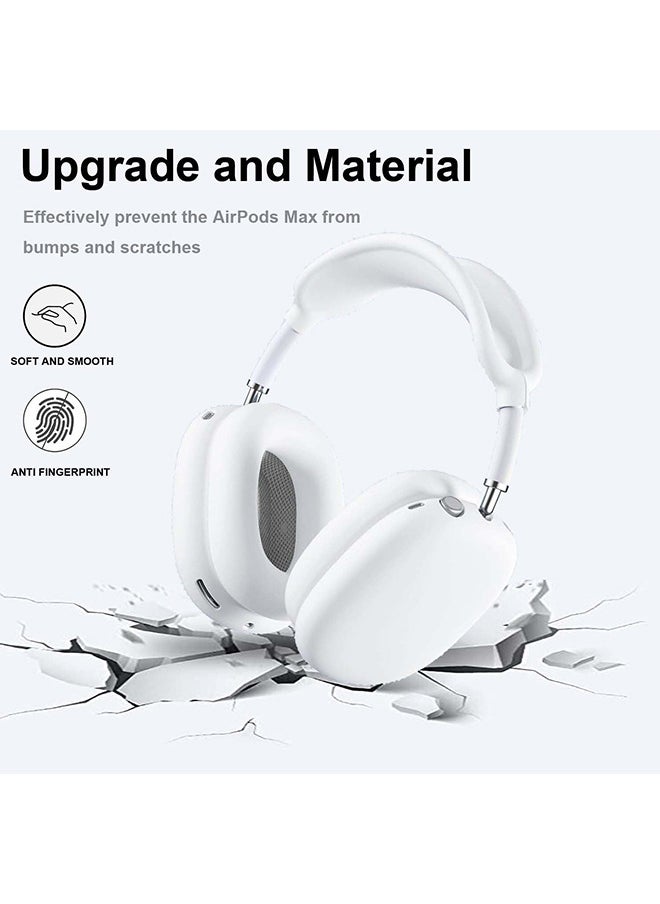 Depend - Silicone Cases Suitable For Apple AirPods Max 3-In-1 Headphones Anti-Scratch Ear Cups Cover Headband Cover And Ear Pad Protector Case Skin Accessories (White) - Image 1