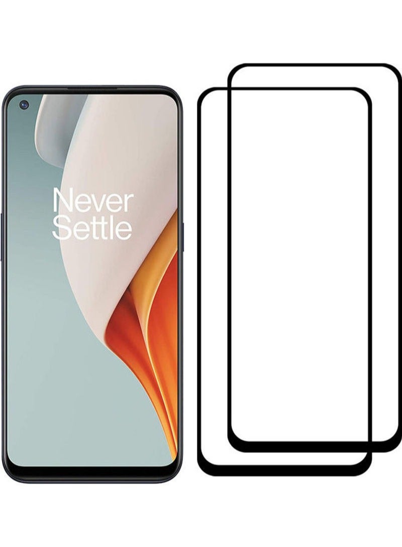 BORTONY 2-Pack Super Shieldz 3D Tempered Glass Screen Protector for OnePlus Nord N100 Clear/Black - Image 2