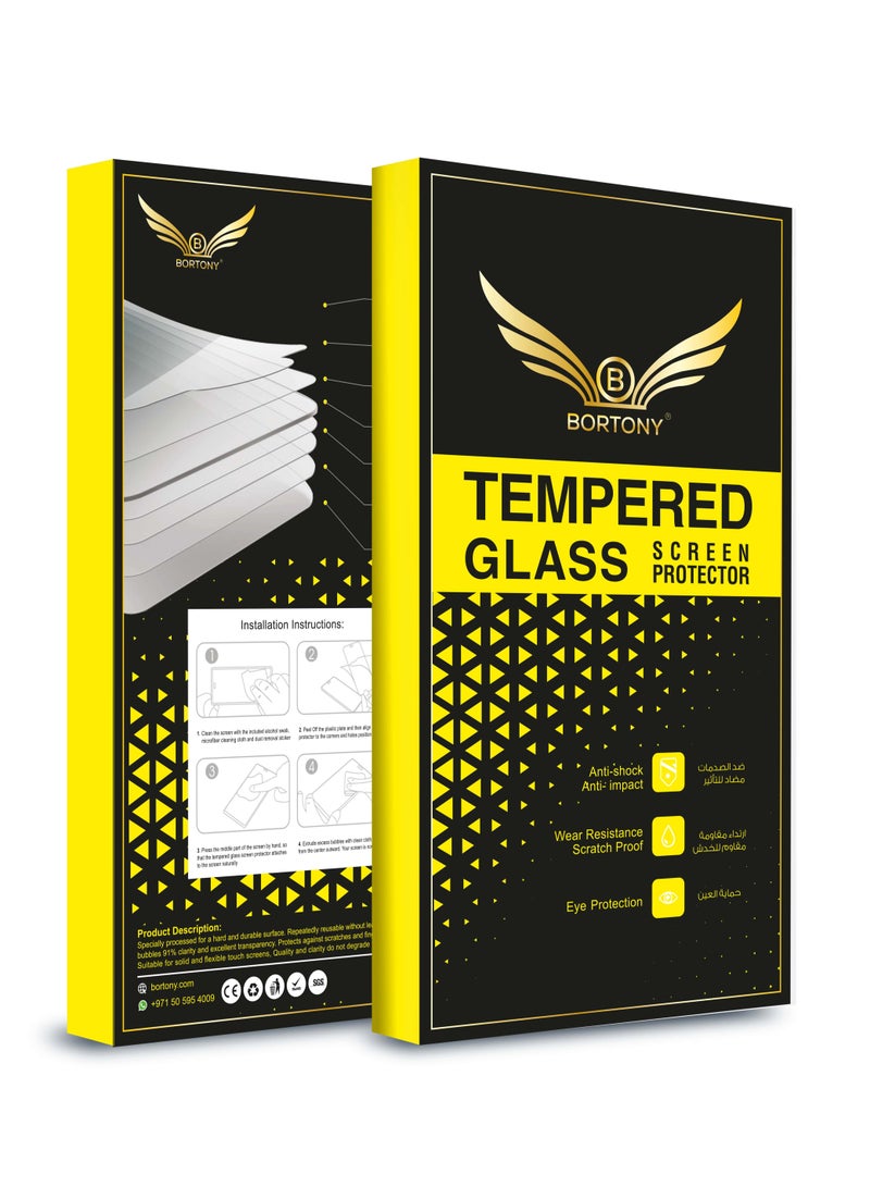 BORTONY 2-Pack Super Shieldz 3D Tempered Glass Screen Protector for OnePlus Nord N100 Clear/Black - Image 3