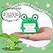 JULEASEL Mini Cute Positive Frog Crochet Doll with Encouraging Card Handmade Knitted Emotional Support Animal Uplifting Gift for Coworkers Friends Women Men Desk Party Decor - Image 4