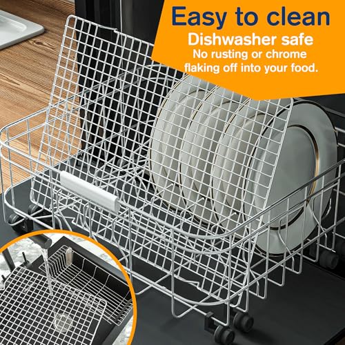 Qukaka 2PCS Cooling Racks for Cooking and Baking -11.65''x16.85''Heavy Duty Stainless Steel Wire Rack for Baking, Grilling, Roasting - Oven & Dishwasher Safe - Fits Half Sheet Pan（Silver） - Image 5