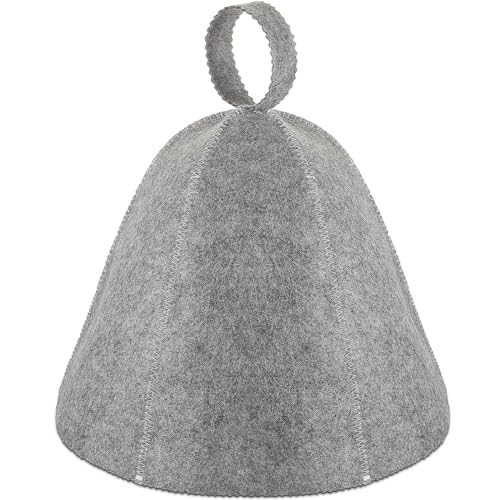 JaGely Sauna Hat for Men Women Sauna Hat Vaporarium Cap Russian Banya Cap for Bath House Accessories(Gray,1 Piece) - Image 1