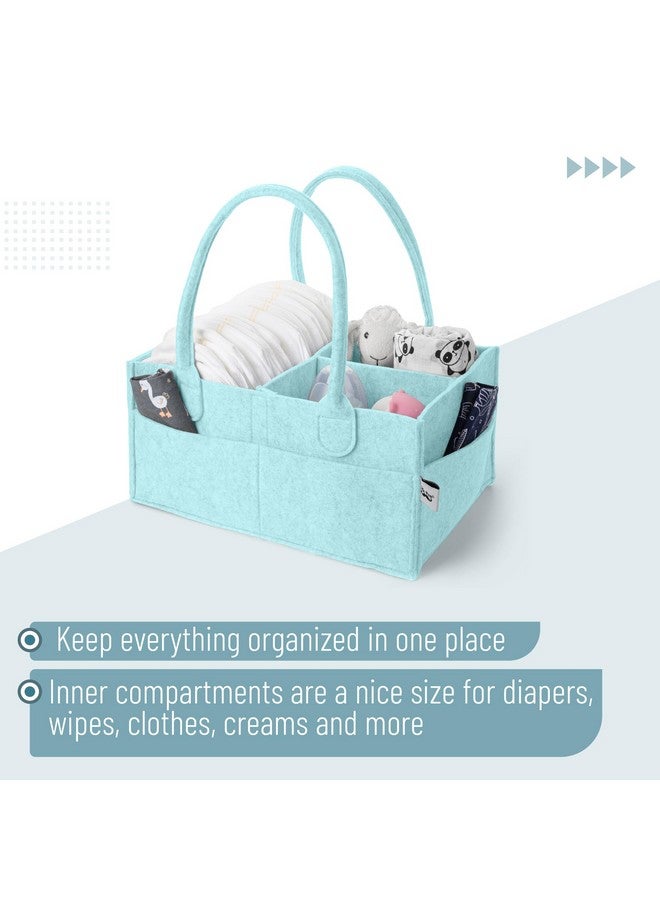 Mr. Pen Mr. Pen- Baby Diaper Caddy Organizer, Mint Whisper, Baby Caddy Organizer with Handle, Compact Size, Collapsible & Portable  - Image 3