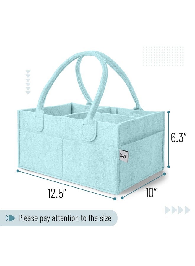 Mr. Pen Mr. Pen- Baby Diaper Caddy Organizer, Mint Whisper, Baby Caddy Organizer with Handle, Compact Size, Collapsible & Portable  - Image 1