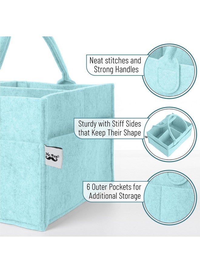 Mr. Pen Mr. Pen- Baby Diaper Caddy Organizer, Mint Whisper, Baby Caddy Organizer with Handle, Compact Size, Collapsible & Portable  - Image 2