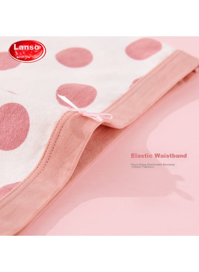 LANG SHA Langsha Children's Underwear, Girls' Underwear, Pure Cotton, Student, Baby, Comfortable Underwear, Girls' 4-pack, Umbrella Round Dots, 130 - Image 5