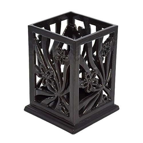 Minluful Utensil Holder, Cast Iron Kitchen Utensil Crock for Countertop, Extra Large Utensil Organizer with Weighted-Base, Housewarming Vintage Decor, Classic Style,Black - Image 1