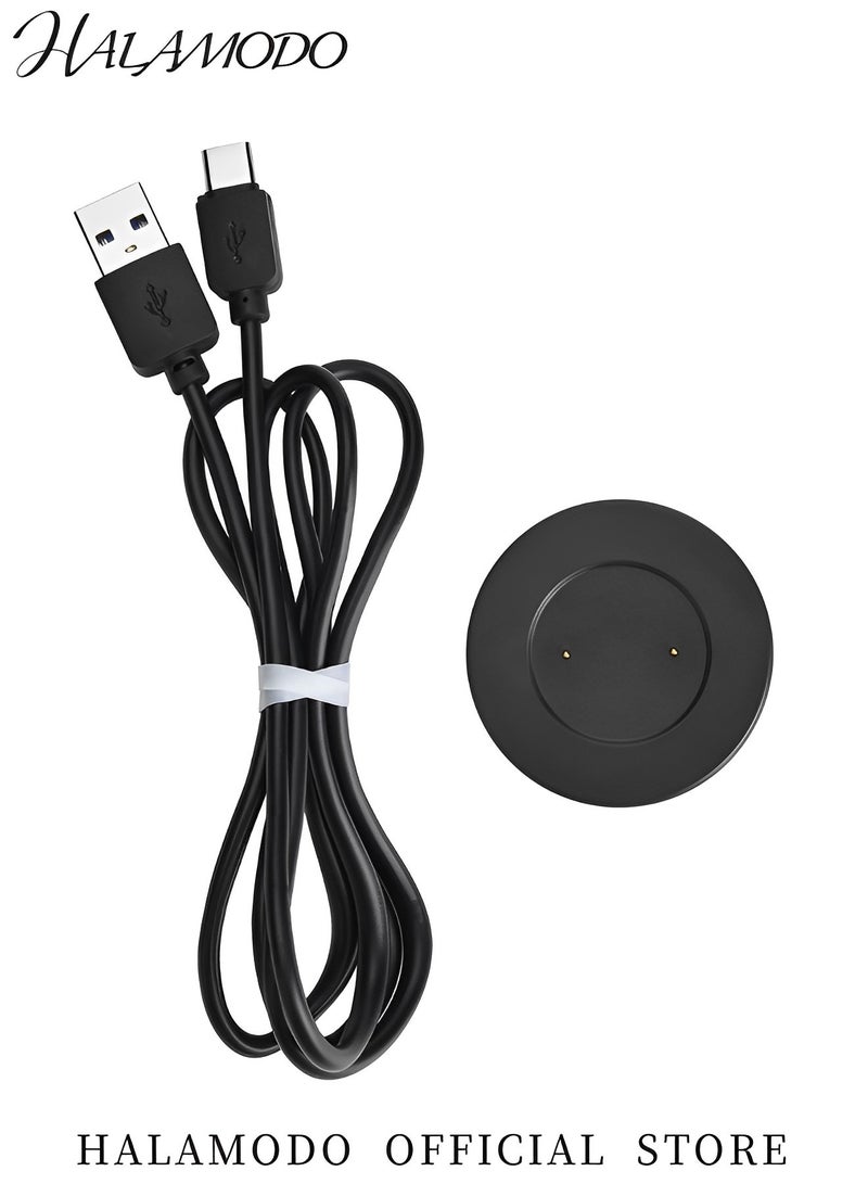 Halamodo Charger Compatible with Huawei Watch GT GT2 GT 2e GT Classic GT Sport Honor Watch Magic Magic 2 Dream GS Pro USB Black Charging Cable & Watch Round Charger Dock - Image 3