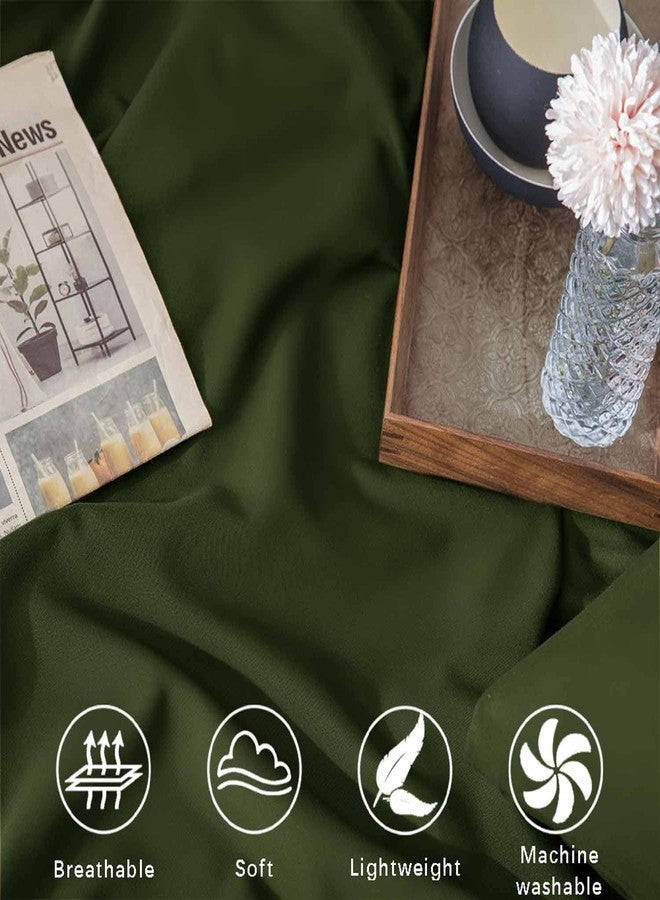 ETDIFFE Dark Olive Green Queen Comforter Set - 3 Piece Aesthetic Modern Bedding Set - All Season Farmhouse Soft & Lightweight Microfiber Down Alternative Comforter Bed Set with 2 Pillow Shams for Women Men - Image 4