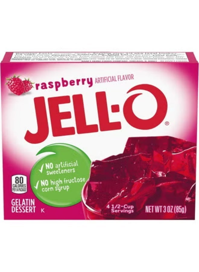 Jell-O Raspberry Gelatin Dessert 85g x Pack of 6 - Image 2