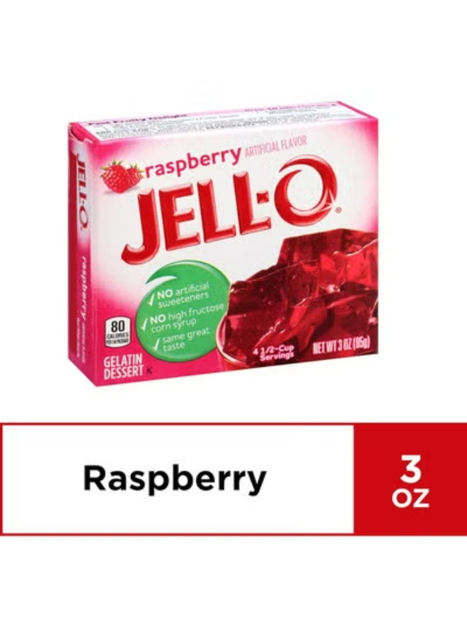Jell-O Raspberry Gelatin Dessert 85g x Pack of 6 - Image 3