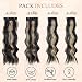 Vigorous Wavy Hair Extension for Women 4Pcs Black Mix Blonde Long Clip in Hair Extensions Soft Synthetic Hairpieces 24 inches Black Mix Blonde - Image 2