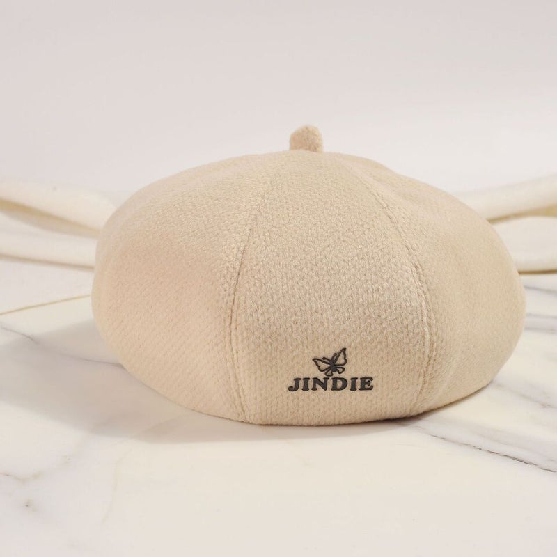 Beret Women Korean New Butterfly Embroidered Autumn  Fashion Face Slimming Painter Hat - Image 1