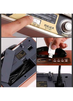 LIMOS Portable Wooden Radio Wireless Bluetooth Speaker AM FM Radio, with Remote Control Radio for Home Office (B)2  - Image 2