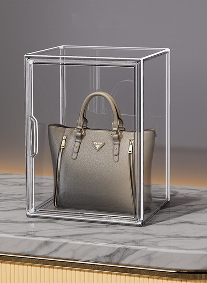 Bag, Clothes, Shoe Organiser, Transparent Sneaker Organiser with Magnetic Side Door, Plastic Stackable Shoe Organiser for Closet, Entryway, Dorm Room, Transparent  - Image 4