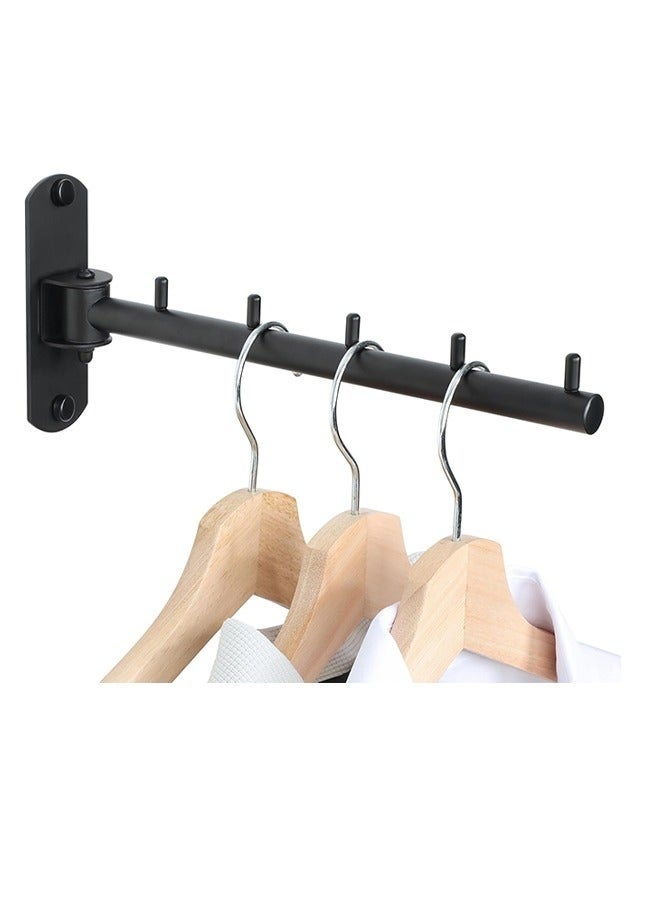 Arabest Wall Mounted Drying Rack,Swivel Stainless Steel Laundry Hanger Racks,Space Saving Heavty Duty Clothes Wall Drying Rack for Laundry Closet Bendrrom Bathroom,Matte Black - Image 3