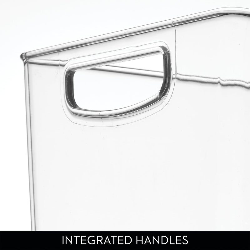 iDesign Pantry Bin with Handles - Kitchen Storage Bins for Cabinets, Pantry, or Fridge - Clear - Image 5