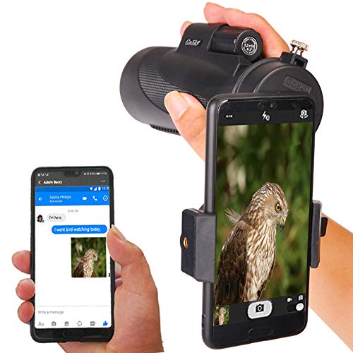 Gosky 12X50 High Power Prism Monocular Smartphone Holder and Handheld Tripod Kit- Waterproof/Fog-Proof/Shockproof Grip Scope -for Hiking,Hunting,Climbing,Birdwatching Watching Wildlife and Scenery - Image 5