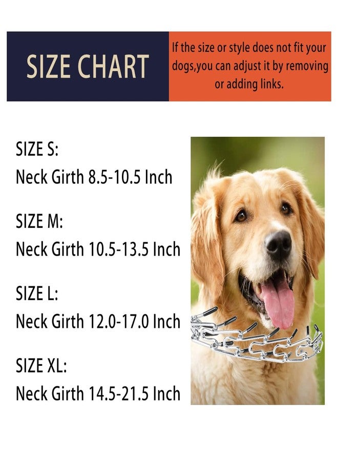 RKZCT Prong Collars for Dogs, No Pull Dog Collar, Dog Training Collar for Large Medium Small Dogs, Stainless Steel Adjustable with Comfort Rubber Tips (M/L(18-23" Neck, 3.00mm)) - Image 4