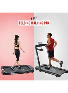 Sparnod Fitness Fitness Sth-3060 4 Hp Peak 2 In 1 Foldable Treadmill For Home Come Under Desk Walking Pad Slim Enough To Be Stored Under Bed  - Image 2