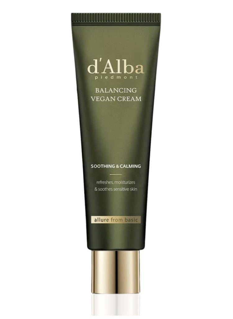 d'Alba d’Alba Piedmont Balancing Vegan Cream with Calming Olive Care for Hydration, Balance & Smooth Skin - Image 1