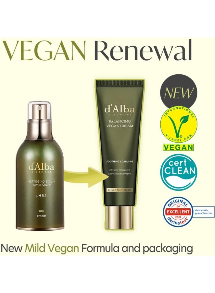 d'Alba d’Alba Piedmont Balancing Vegan Cream with Calming Olive Care for Hydration, Balance & Smooth Skin - Image 2