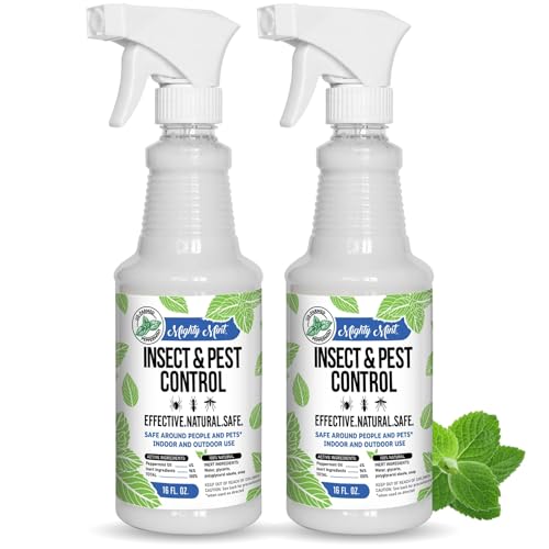 Mighty Mint Peppermint Oil Insect Repellent Spray – Natural Indoor & Outdoor Bug Control for Spiders, Ants, Roaches, and More – Plant-Based, Extra-Strong Formula - 16 oz (Pack of 2) - Image 1