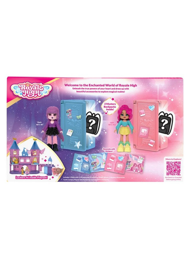 Royale High Surprise Locker 2-Pack - (2) Series 1 Dolls, Mystery Backpacks, and Lockers - Virtual Item Code for Starlight Bow Included - Ages 5+ - Image 2