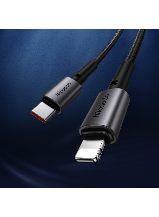 Mcdodo Type-C to Lightning Cable CA-285 ,1.2m , 36W Super Fast Charging with PD , Data Transfer up to 480Mbps , Durable Design with SR Boost and Fast Heat Dissipation , High Performance and Ultra Safety in Stylish - Black - Image 4
