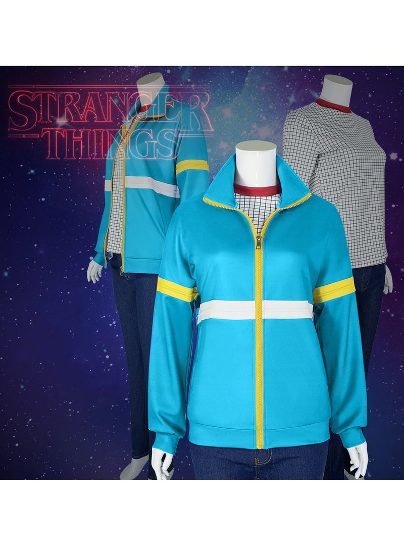 Stranger Max Things Hoodie Cosplay Costumes Shirt Hoodies Sweatshirt Jacket Coat Season 4 Outfits Party Suit (Coat+lining+jeans) - Image 1