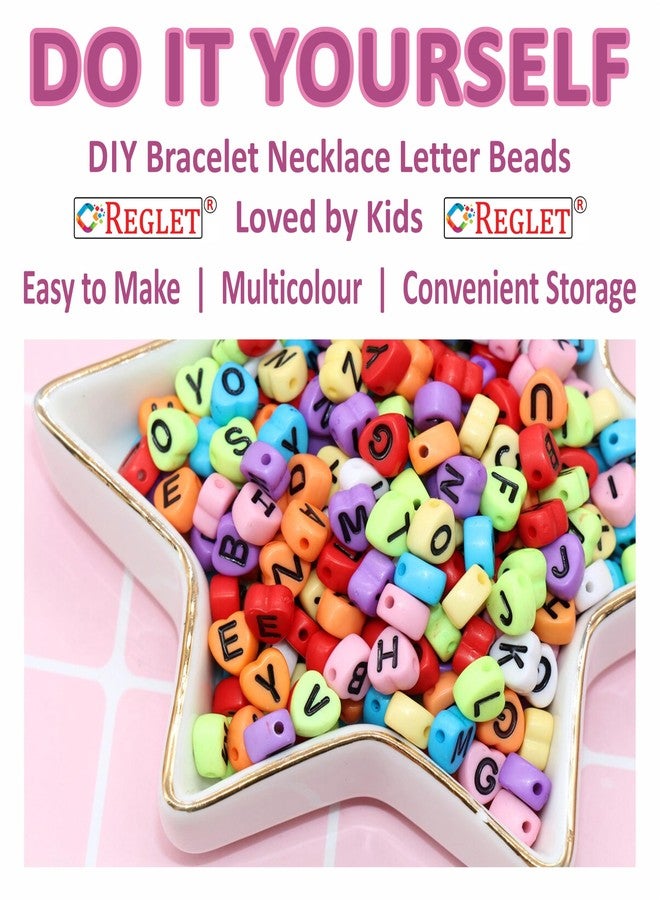 REGLET 1000 Alphabet Beads Kit (3 Types) + 130 Emoji (2 Types) – DIY Beading Set, Letter Beads for Bracelet Making Set, Acrylic Multicolour, Bead Craft, Smiley, Jewellery Making Kit, Beadwork - Image 5
