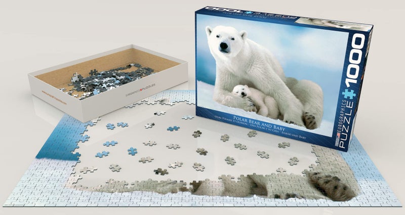 EuroGraphics Polar Bear and Baby Puzzle (1000-Piece), 6000-1198 - Image 2