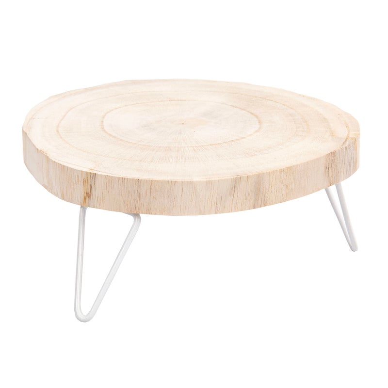 Creative CoOp Decorative Paulownia Wood Pedestal Natural