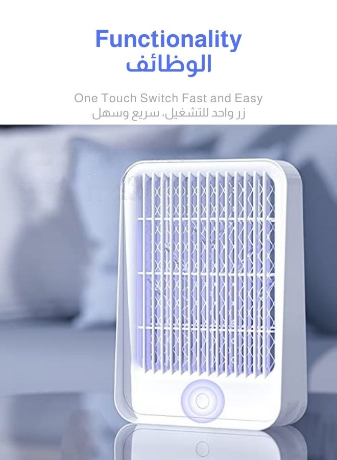 Generic (Unbranded) **USB UV Mosquito Trap Lamp with Electric Grid, 30 m² Coverage, White** - Image 3