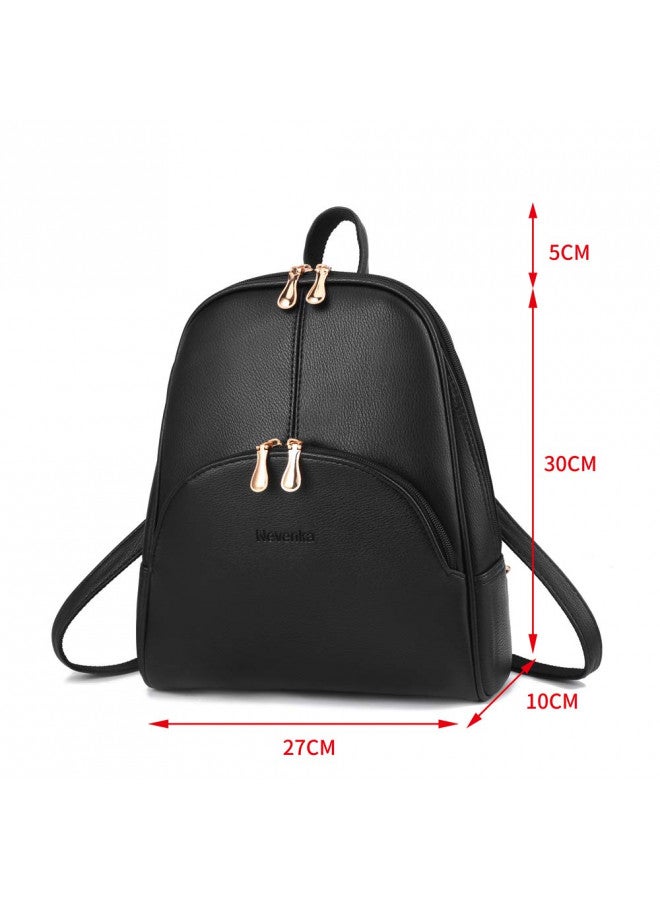 Nevenka Nevenka Backpack Purse for Women Casual Shoulder Bag PU Leather Zipper Closure Adjustable Strap  - Image 4