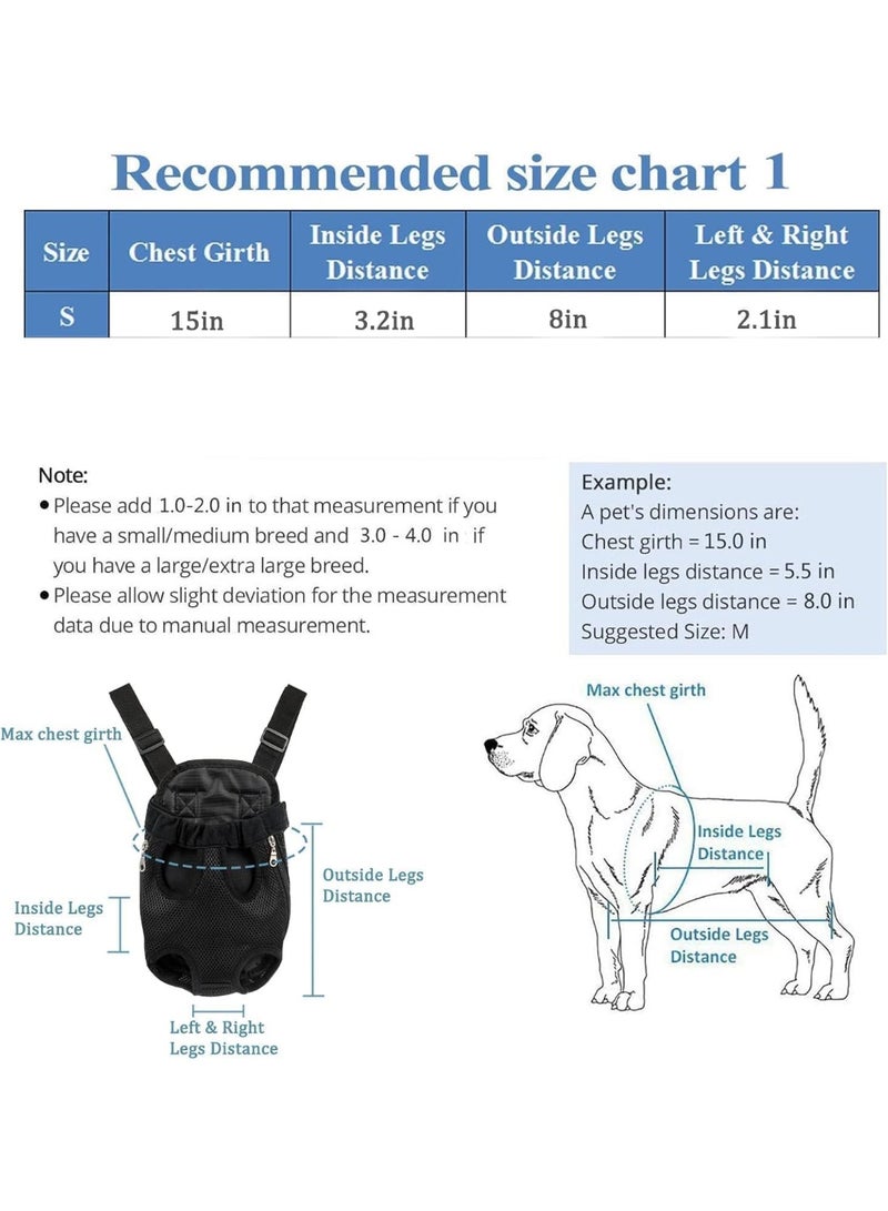 حقيبة ظهر لحمل الحيوانات الأليفة، حقيبة أمامية قابلة للتعديل لحمل الكلاب مع إخراج الأرجل، حقيبة ظهر سهلة الحمل للكلاب الصغيرة والقطط والجراء (صغيرة) مناسبة للمشي والتخييم والسفر في الهواء الطلق - Image 4