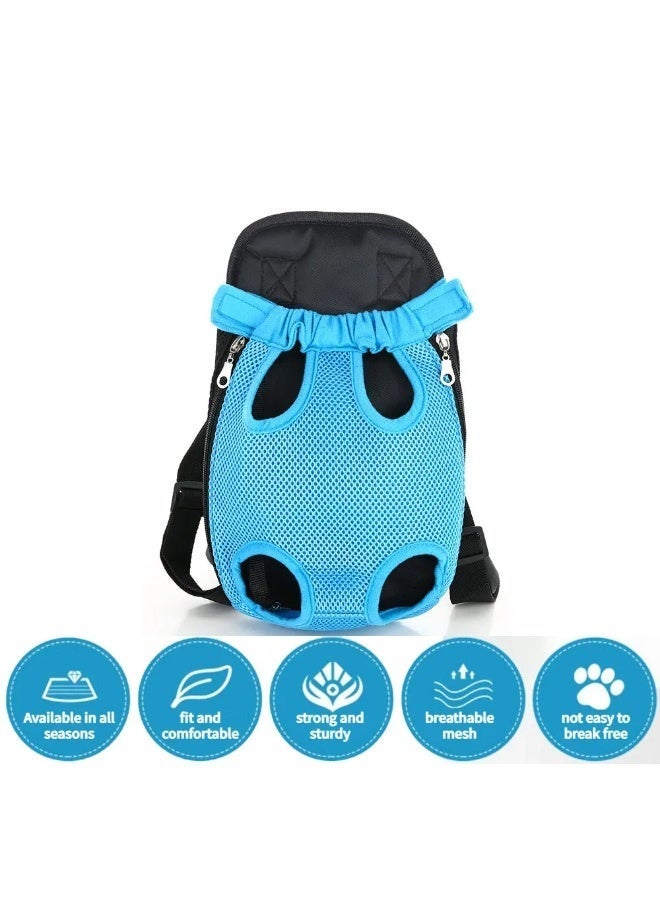 Pet carrier backpack, small size (S), suitable for puppies and kittens only, up to 2.5 kg. It features a front carrier with exposed legs, making it easy to carry dogs, and is ideal for walks, camping, travel, and outdoor activities. Dimensions: 28 cm x 18 cm x 15 cm - Image 3