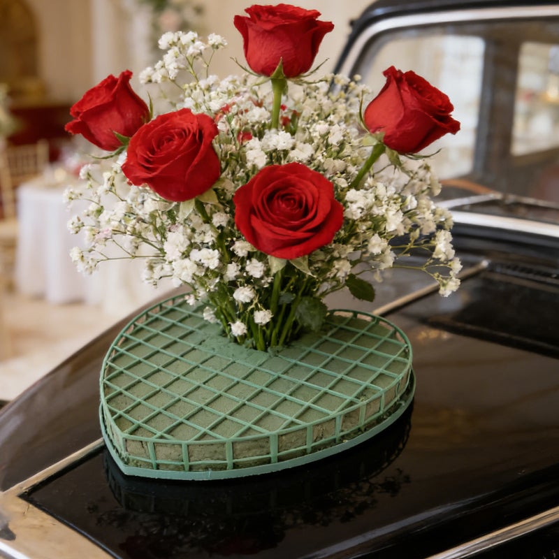 🚗 ترتيب زهور للسيارة الزفافي بتصميم بسيط مع ممتازة على امتصاص الماء - Image 5