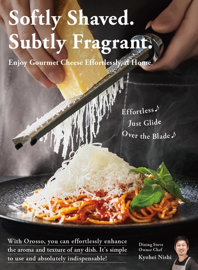 OROSSO Grater, Lemon Zester Cheese Grater, Cheese Shavings, Parme Cheese, Ginger, Garlic, Zester Grater (white) - Image 3