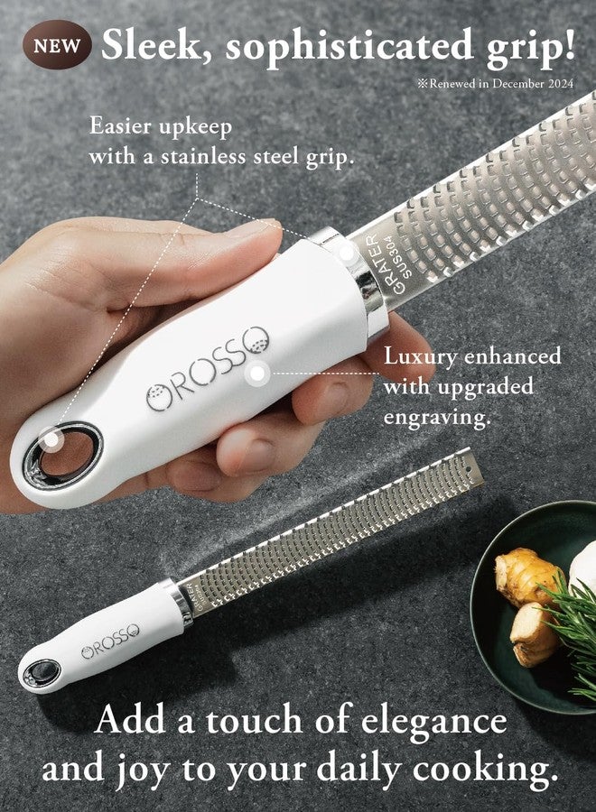 OROSSO Grater, Lemon Zester Cheese Grater, Cheese Shavings, Parme Cheese, Ginger, Garlic, Zester Grater (white) - Image 5