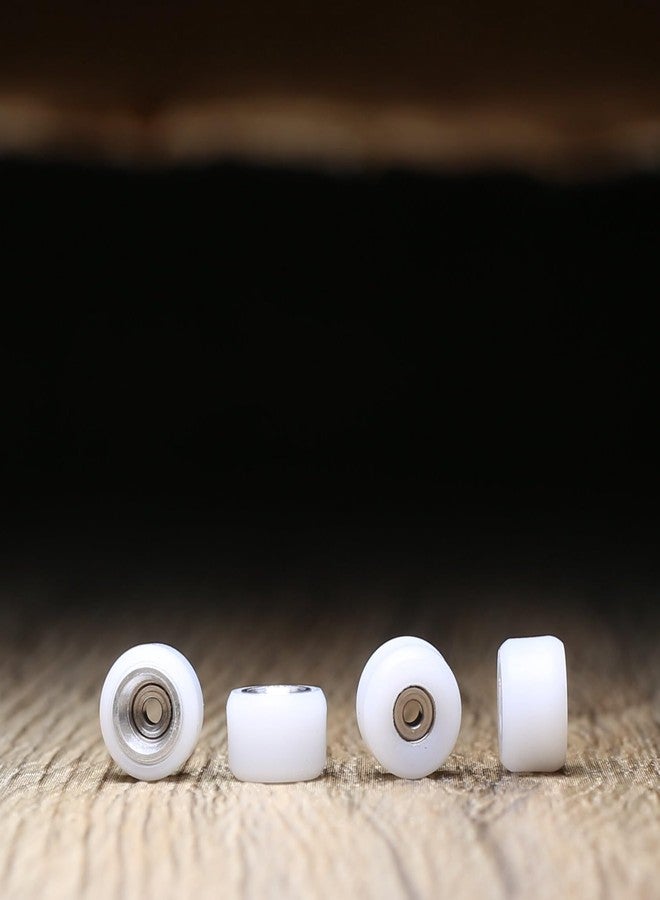 Noahwood Fingerboard Pro Wheel Finger Skateboard Extreme Sports Durable skid Strong Grip Handmade Outperform Polyurethane 7.62mm Twin Sheel White-Silver Wheel - Image 3