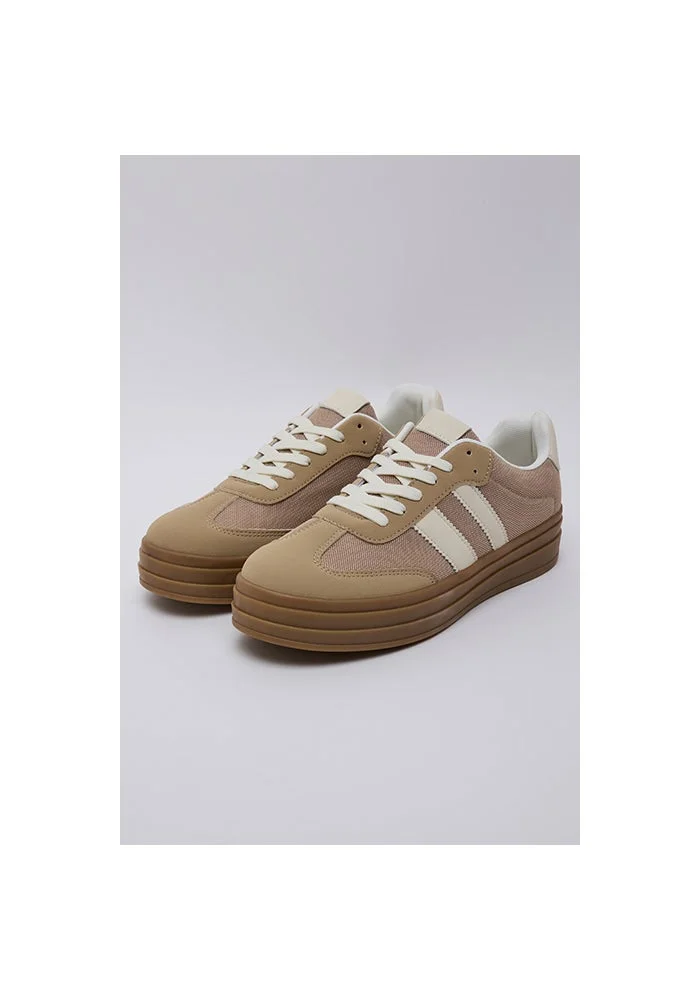 R&b  Stripe Detail Platform Sneakers for Women | Best Price UAE