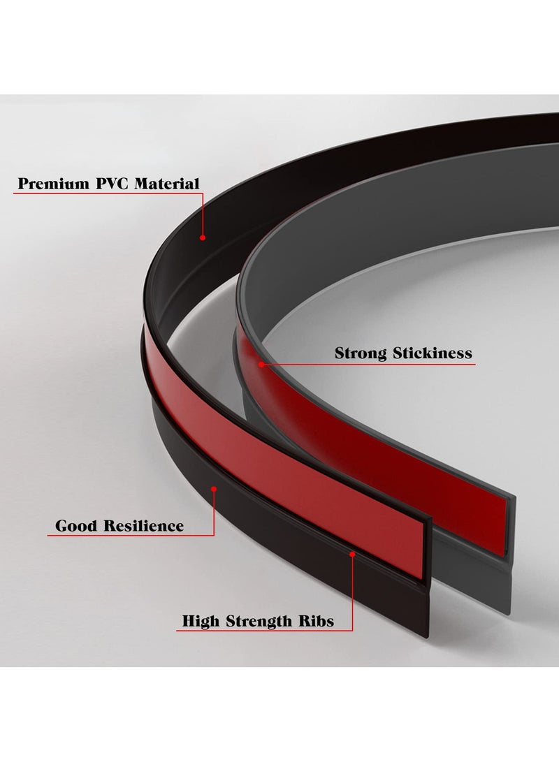 SYOSI 2 قطع شريط ختم باب الخزانة مانع تسرب الهواء مناسب للخزائن والأدراج لاصق قوي يمنع الغبار يحافظ على نظافة الخزانة ختم فجوة الباب مضاد للغبار رمادي - Image 5